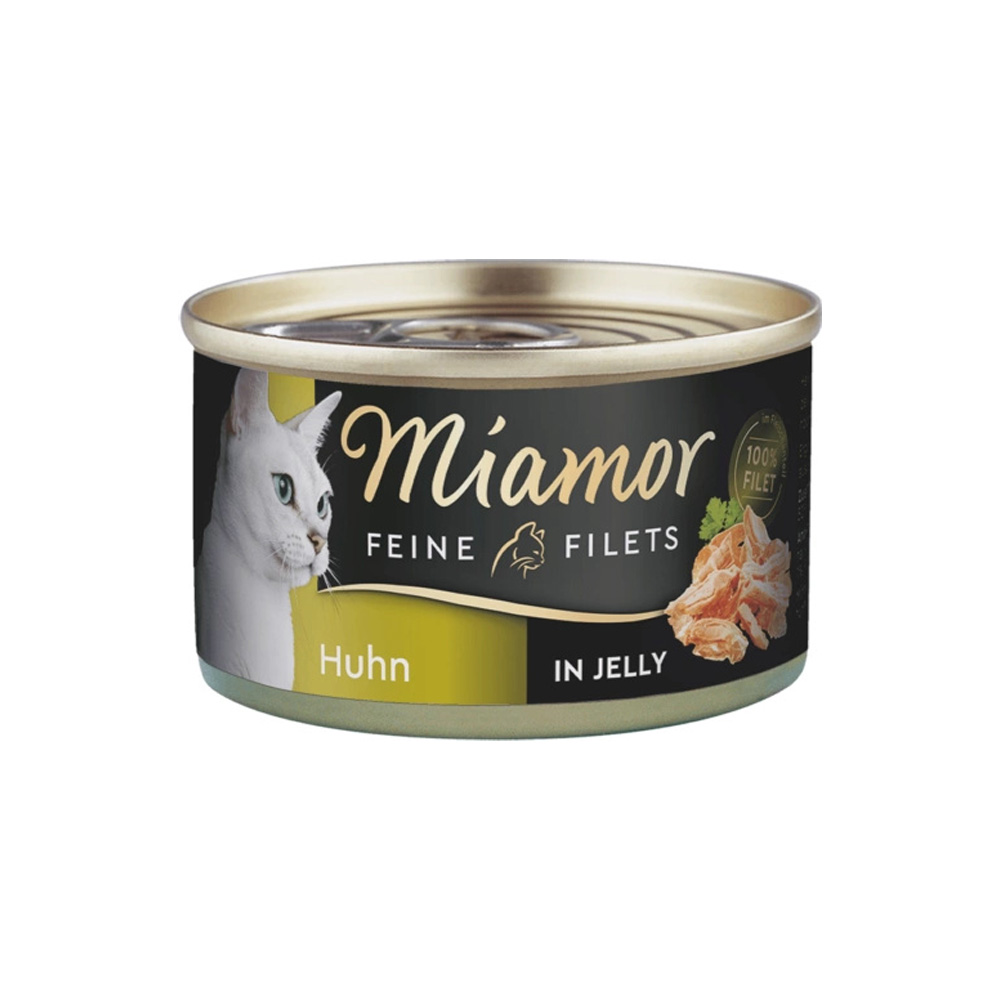 MIAMOR Feine Filets Kurczak w Galaretce 100g Puszka Karma Mokra dla Kotów